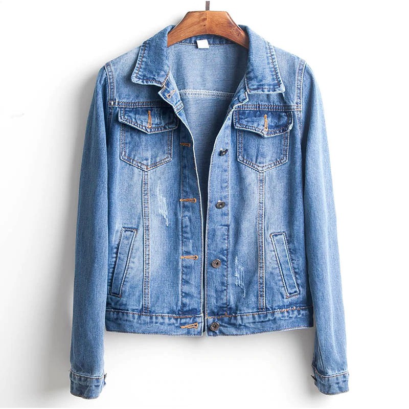 short ripped jean jacket