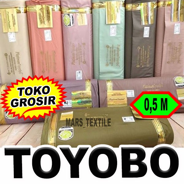 TOKO GROSIR - 0,5 Meter  Kain TOYOBO DELUXE ORIGINAL FODU PLATINUM ROYAL Mix Katun Toyobo Premium