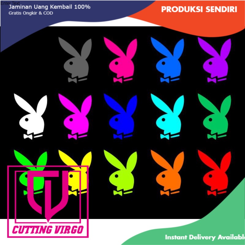 

Cutting stiker 15pcs Play boy logo kepala kelinci