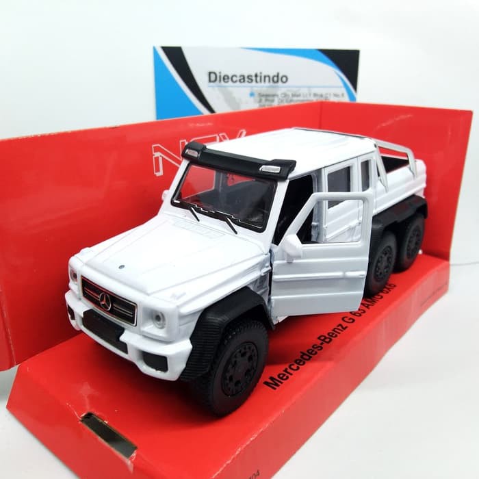 dct267 Welly Nex 1:34 MercedesBenz G 63 AMG 6X6 Putih
