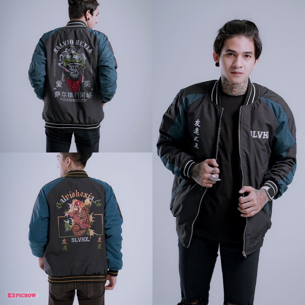 JAKET PRIA - JAKET BOMBER SUKAJAN SALVIO HEXIA - JAKET BOMBER MOTIF - JAKET BASEBALL - JAKET BOMBER
