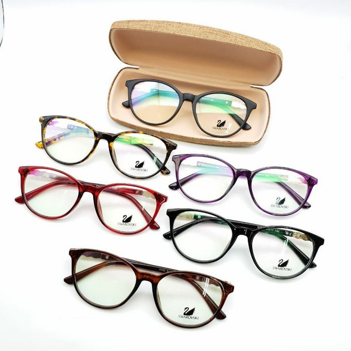 Frame kacamata swarovski free lensa minus