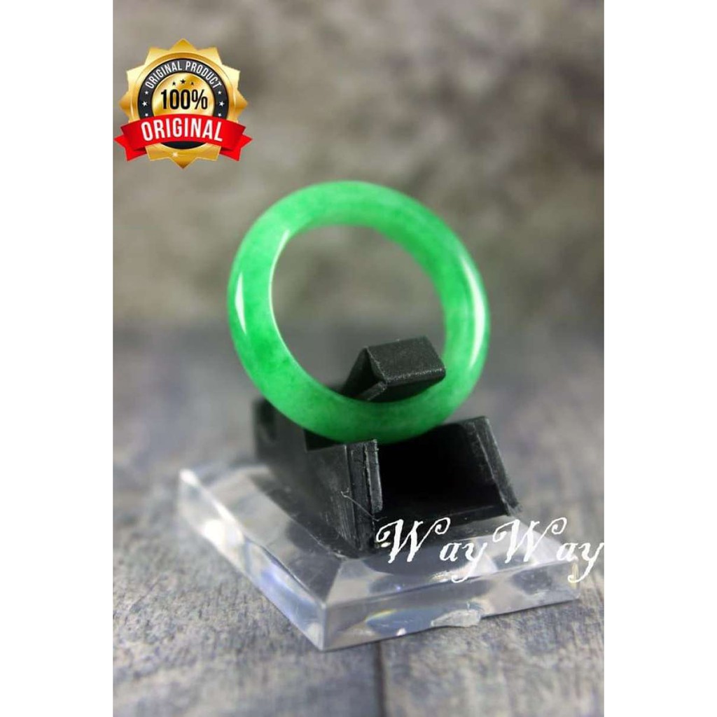 Cincin Ring Batu Giok Batu Birma Natural Asli