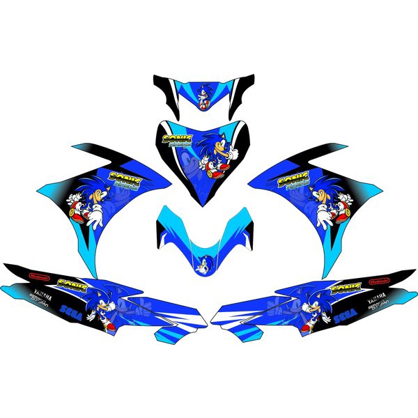 decal MX sonic new 135 blue variasi