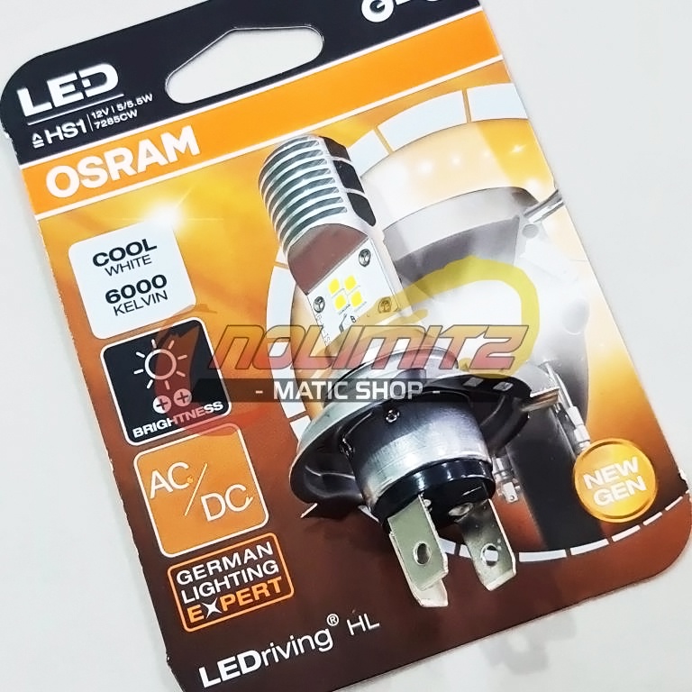 Bohlam Lampu Depan OSRAM LED H4 HS1 Vespa Sprint Primavera Vixion R15