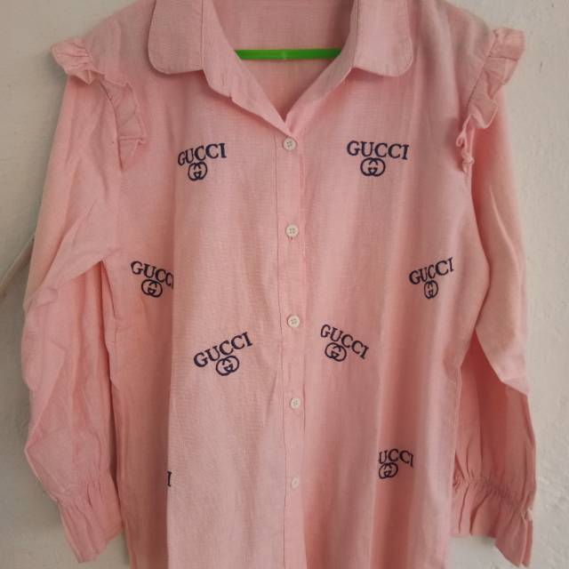 Kemeja Gucci Pink Salem [PRELOVED]