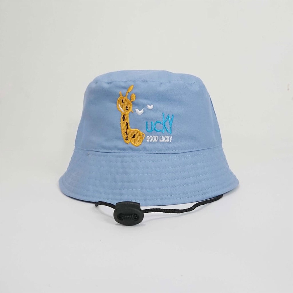 Topi Bucket Anak Bordir Good Lucky Tali / Bucket Anak Bordir Laki Laki dan Perempuan keren