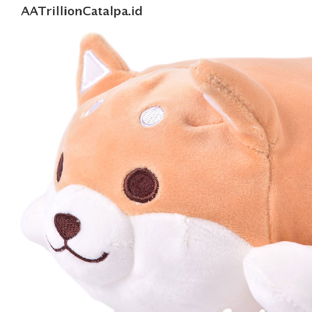 Aatrillioncatalpa Mainan Boneka Bantal Stuffed Plush Kartun Anjing Corgi Gemuk Lucu 40CM