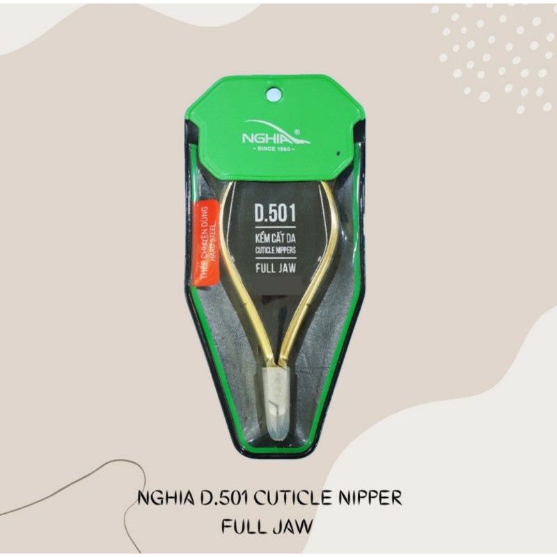 ORIGINAL NGHIA D.501 CUTICLE NIPPER GUNTING KUTIKULA FULL JAW FOR MANICURE PEDICURE