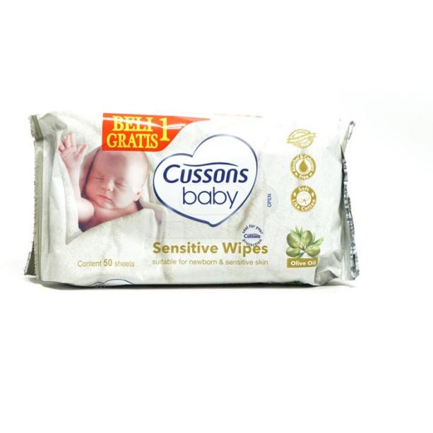 CUSSONS BABY WIPES 50'S MILD &GENTLE SEN