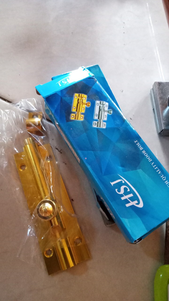 Slot Pintu Kuning 4 L Jendela Plat Tebal Grendel 4 Inch Inci L Barel Bolt