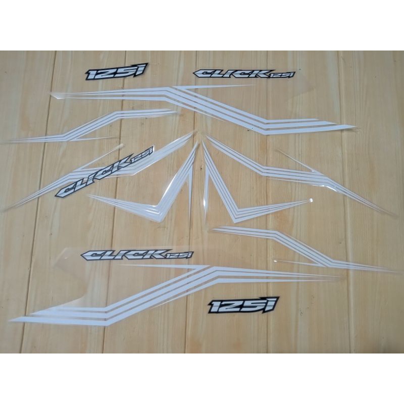 striping transparan vario new 125 click desain simpel putih