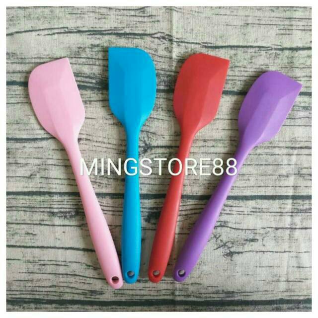 Spatula silikon/spatula aduk kue/solet/sutil, Panjang 27CM, Harga satuan Shopee Indonesia