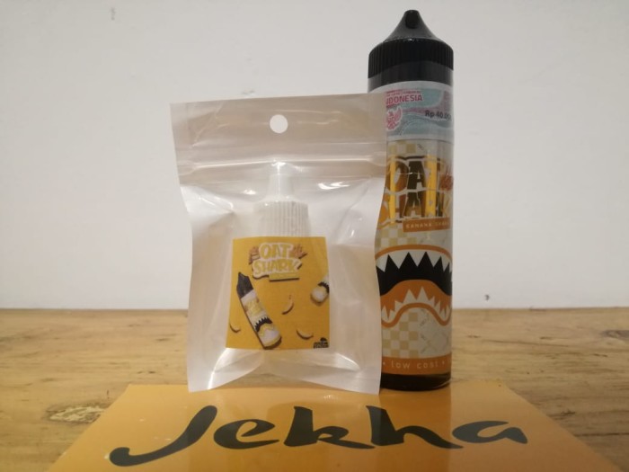 ketengan eceran juicestation oat shark banana 3mg 6mg liquid vape