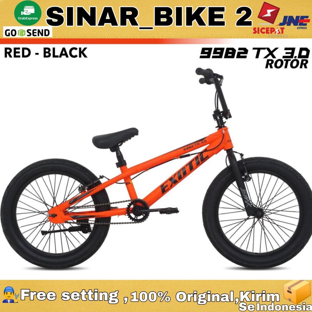 Sepeda Anak Laki BMX 20 Inch Exotic 9982 TX 3.0 Ban Jumbo