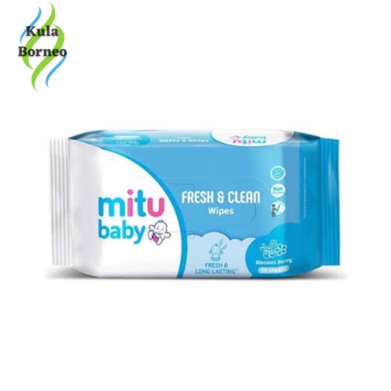 Mitu Baby Wipes Fresh & Clean 50 sheet / Mitu Tisu Basah