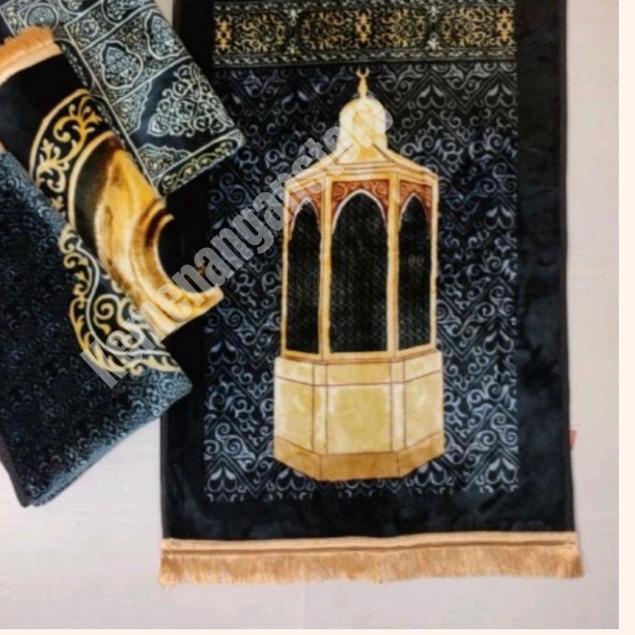 ❉ sajadah Busa Bulu Tebal Premium Arbain Motif Kiswah (Kualitas no 1) / Turki / Turkiye / Turkey Spe