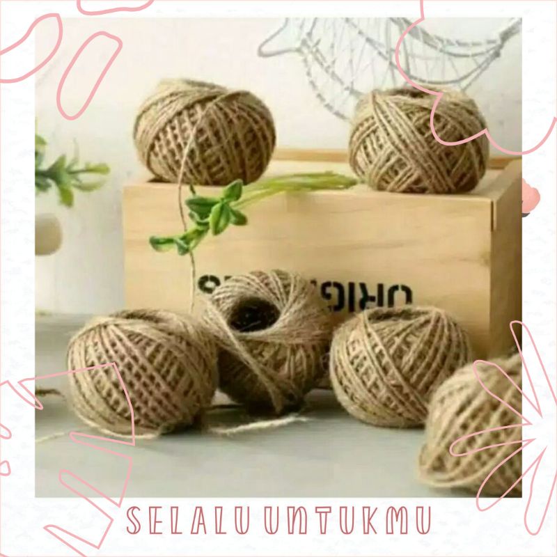 

TALI RAMI 2ply 10 METER / TALI GONI / TALI GHONI / TALI KERAJINAN / TALI COKLAT / TALI HAMPERS