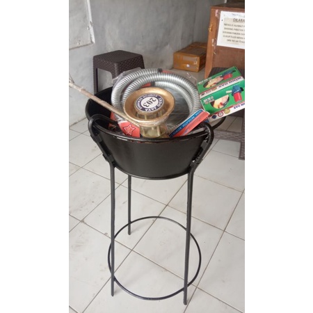 tungku besi bulat super besar awet kuat dan kokoh kompor semawar gas tipe 203 regulator win gas SNI 