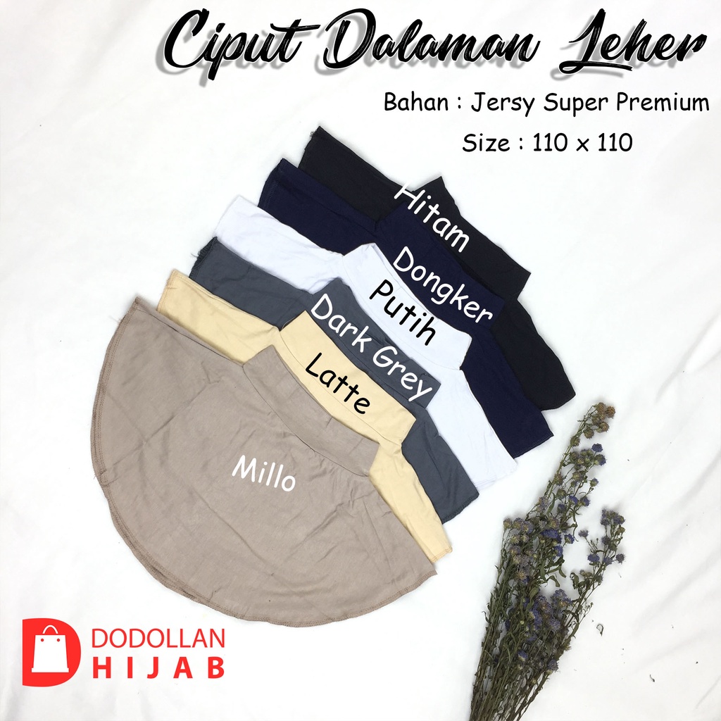 Inner Jilbab Ciput Hijab Daleman Leher Jersey Premium Anti Gerah