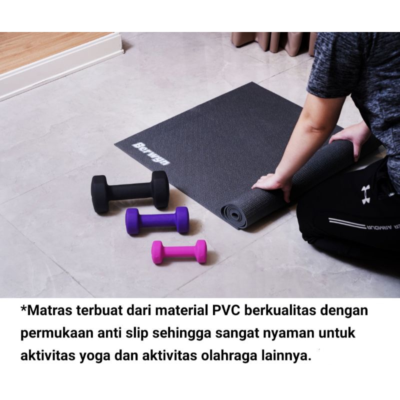 MATRAS YOGA SINGLE LAYER Berwyn 173 x 61 x 0,4 ORIGINAL Yoga Mat Kiwikana