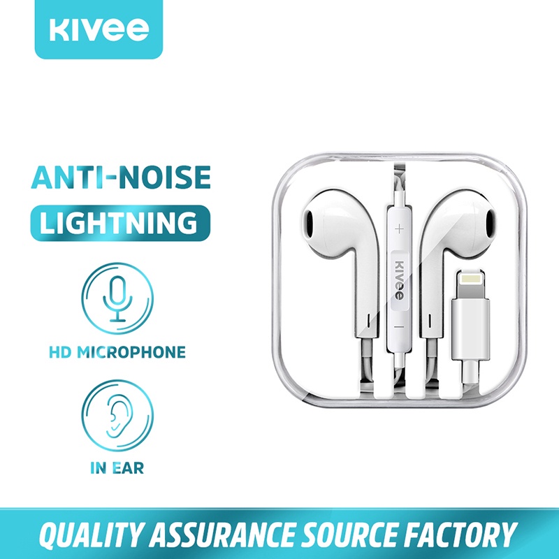 Headset Earphone KIVEE iPhone Super Bass In-ear dengan