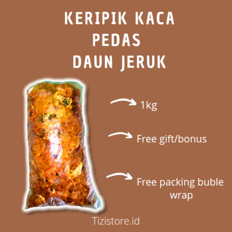 

keripik kaca 1kg pedas daun jeruk | Keripik Kaca | Kripca | Elod | Kripca Tipis | Tizistore