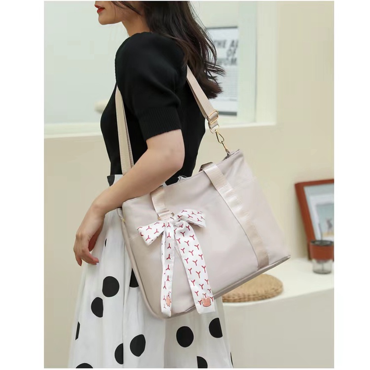 BJ64900 - BEIGE/BLACK/PINK - TAS SLEMPANG PITA WANITA FASHION IMPORT MODIS ELEGAN TERMURAH TERLARIS TERBARU BAGSTORE JAKARTA TAS BATAM ZC4900