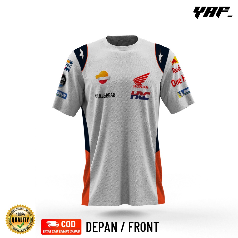 Baju Kaos Jersey Honda Repsol Moto GP Racing Team HRC Motogp Warna PUTIH 2021