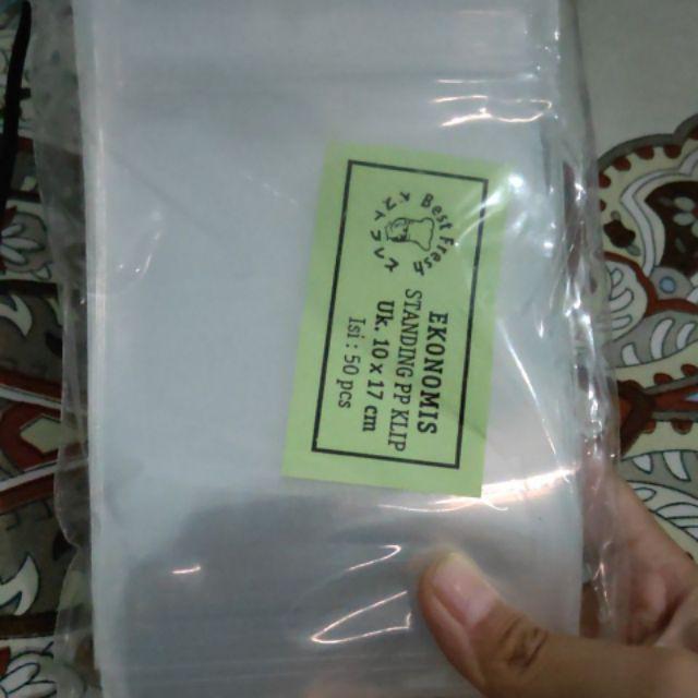 Standing Pouch Klip 10x17cm (1pak Isi 50pcs) Single Seal