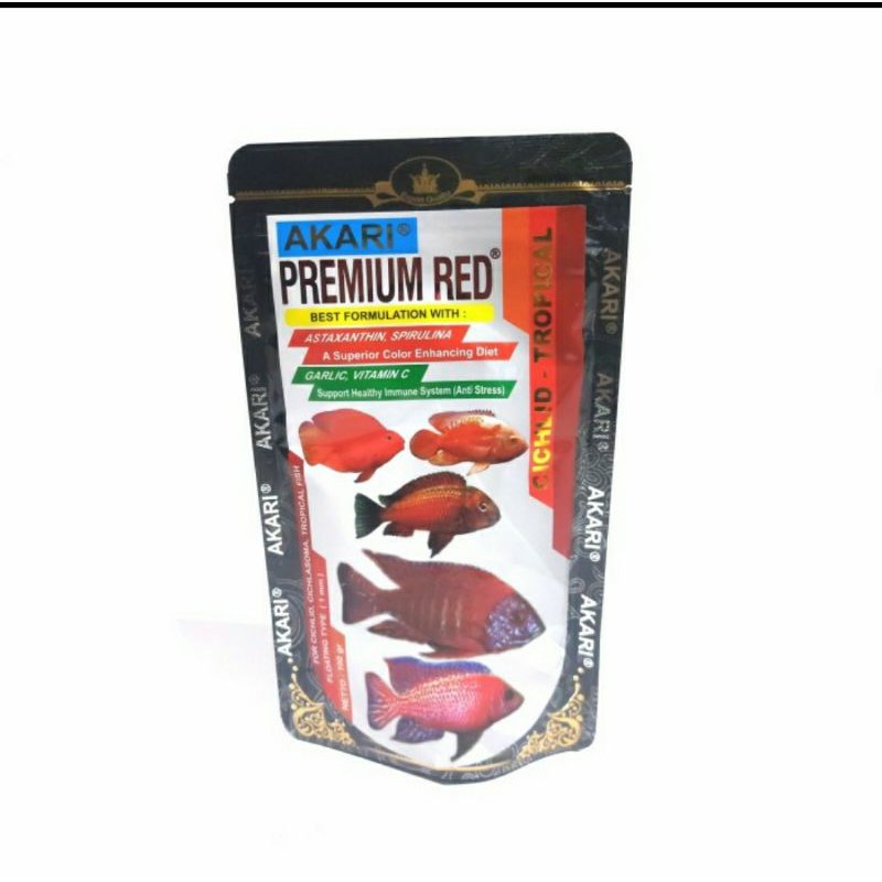 

akari premium red pelet pemerah ikan premium red akari cichlid