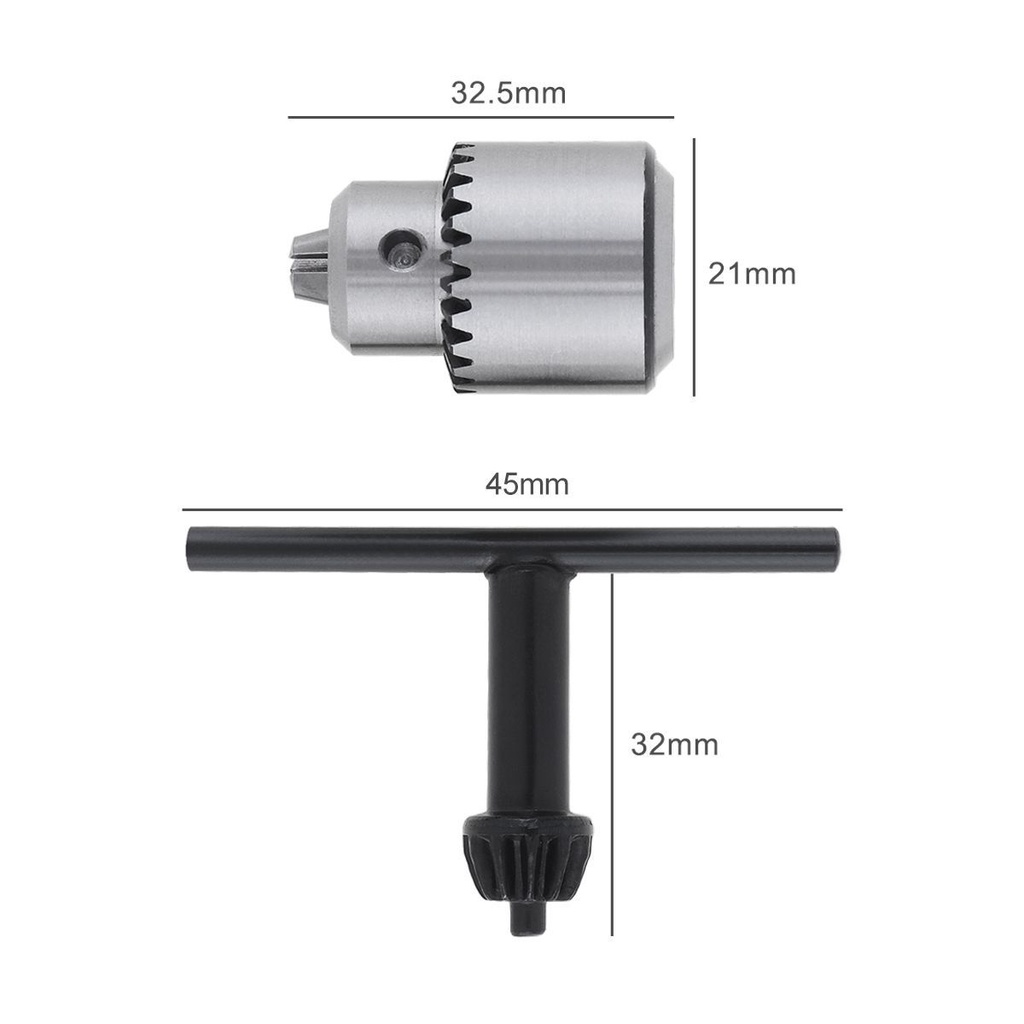 Bor Chuck JTO Taper Mount 0.3-4mm + Kunci Pas Untuk Mesin Bubut Elektrik