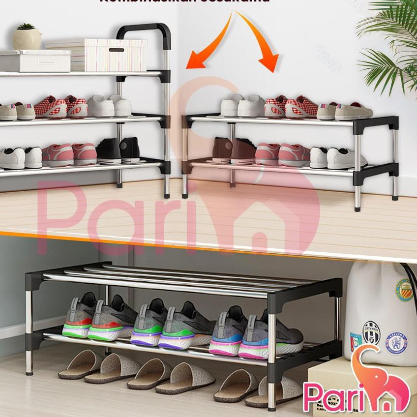 ✺ PARIM Rak Sepatu 5 Tingkat Tempat Sepatu Sandal 5 Susun Rangka Besi & Plastik YK DESIGN YK-216 ♀