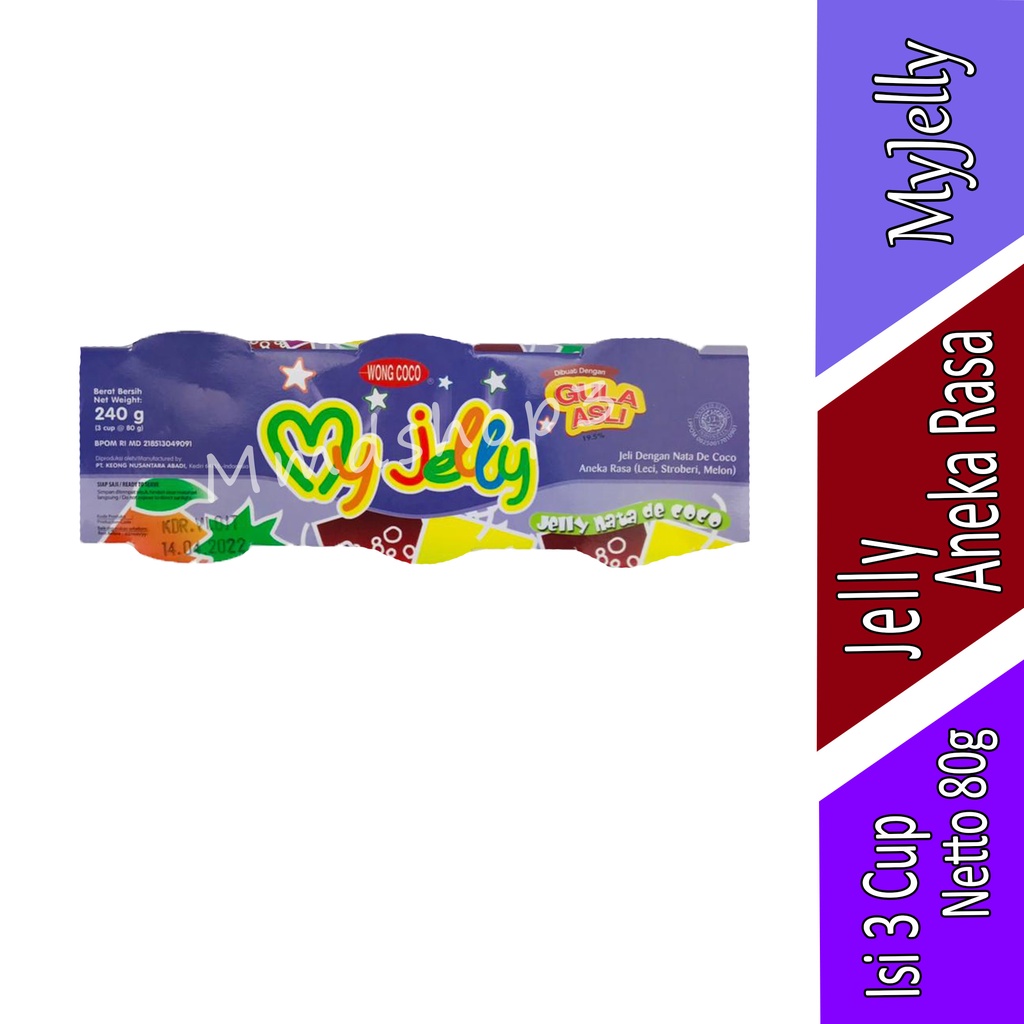 

Wong Coco - My Jelly - Jelly Aneka Rasa - Isi 3cup X 80g