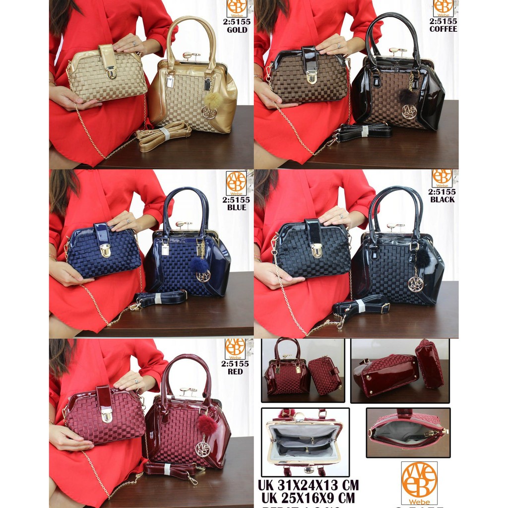 TAS WEBE SET 5155  | Tas Wanita Cantik | Tas Import Murah