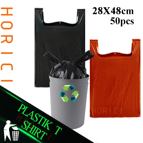 Kantong Plastik Kresek Plong HD Hitam 28x48cm Isi 50 Lembar Murah