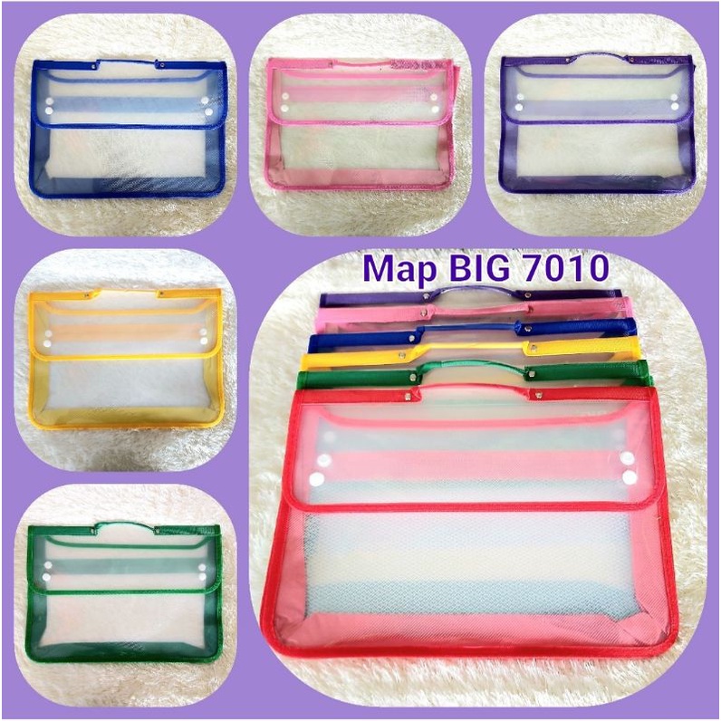 

Map Big School Bag/Map Gagang/Tenteng BIG 7010 Folio Mrh,/Kng/Hj/Br/Ungu/Pink