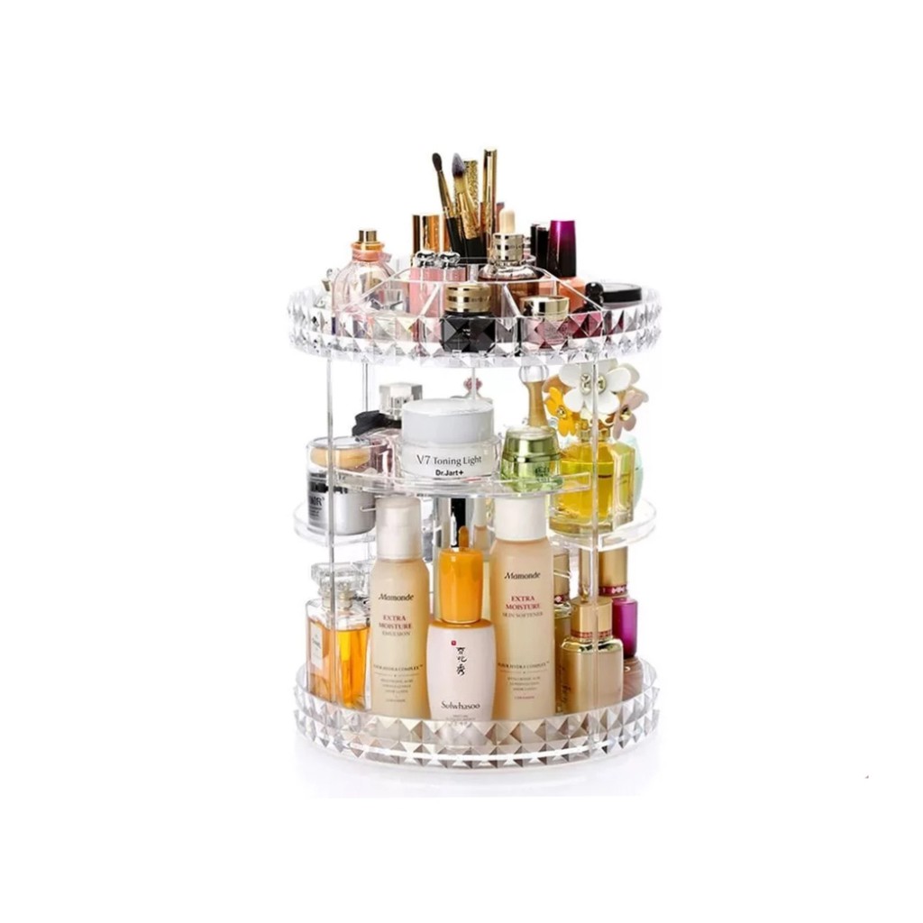  Rak  Make Up Kosmetik  Putar  Organizer Acrylic 360  derajat 