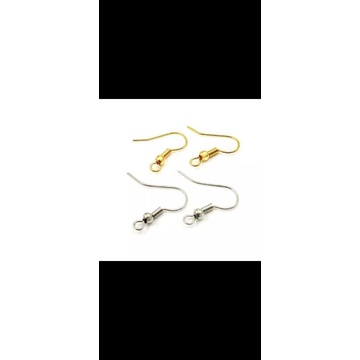 TERMURAH KAIT HOOK ANTING / PENGAIT ANTING / EMAS SILVER HITAM