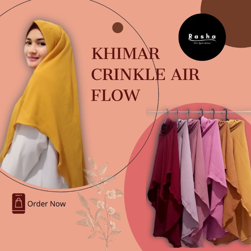 Khimar Crinkle Airflow Bergo Crinkle Airflow Hijab Bergo