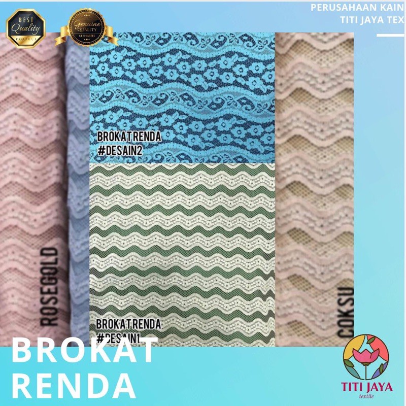 Brokat Renda Salur Bunga Perancis / Lace Tumpal Runstop