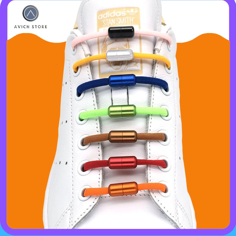TALI SEPATU KARET ELASTIS LOCK LACES SHOE LACES MODEL - CAPSULE ORANGE