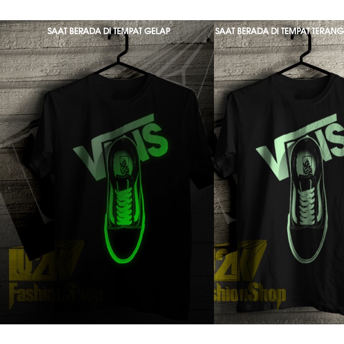 KAOS VANS SHOES BRAND GLOW IN THE DARK SKATER FOSFOR LU2K L2K 650
