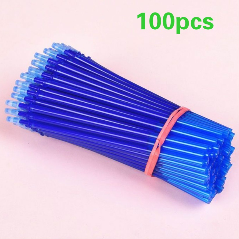 100pcs Erasable Refills Black Blue Ink 0.5mm Refill Student School Stationery