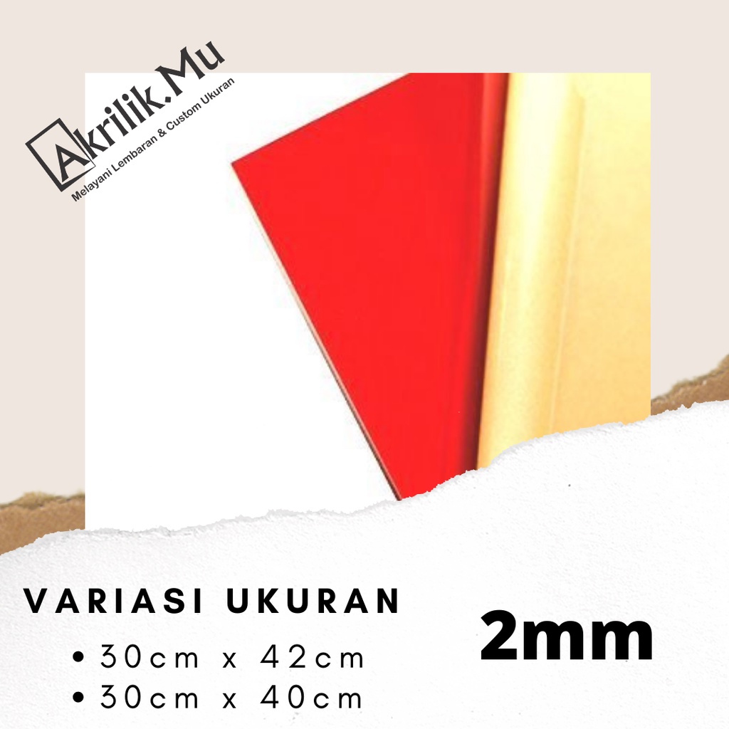 Lembaran Akrilik Warna Merah A3 2mm, Acrylic sheet red