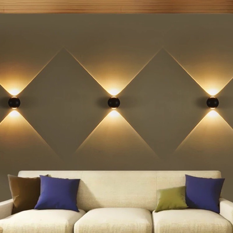 Lampu Dinding 2 Arah Waterproof Wall Light 2 Watt Lampu Dinding LED 2 Arah Lampu Taman 2 Arah Wall