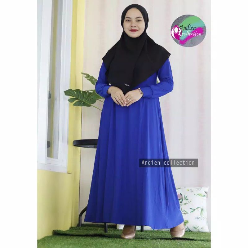 [Fashion Muslim] Gamis JERSEY POLOS XXXL premium | super jumbo | tebal | busui | saku | terlaris