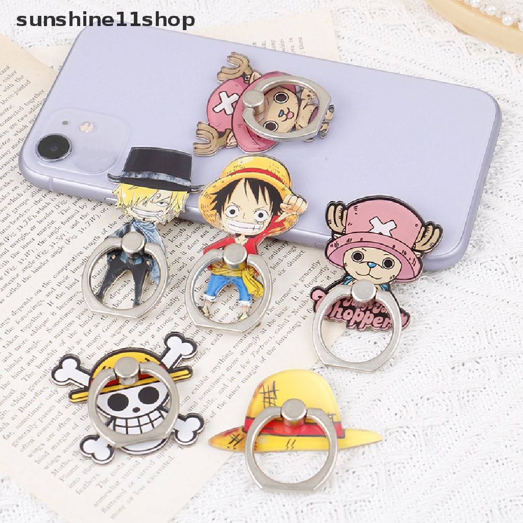 Sho Ring Stand Holder Desain Luffy One Piece Bahan Akrilik Untuk Handphone