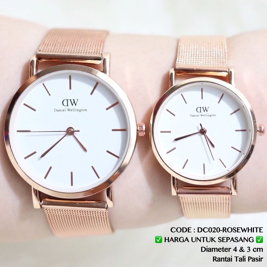 Jam tangan couple murah pria wanita classic rantai pasir grosir ecer DC020