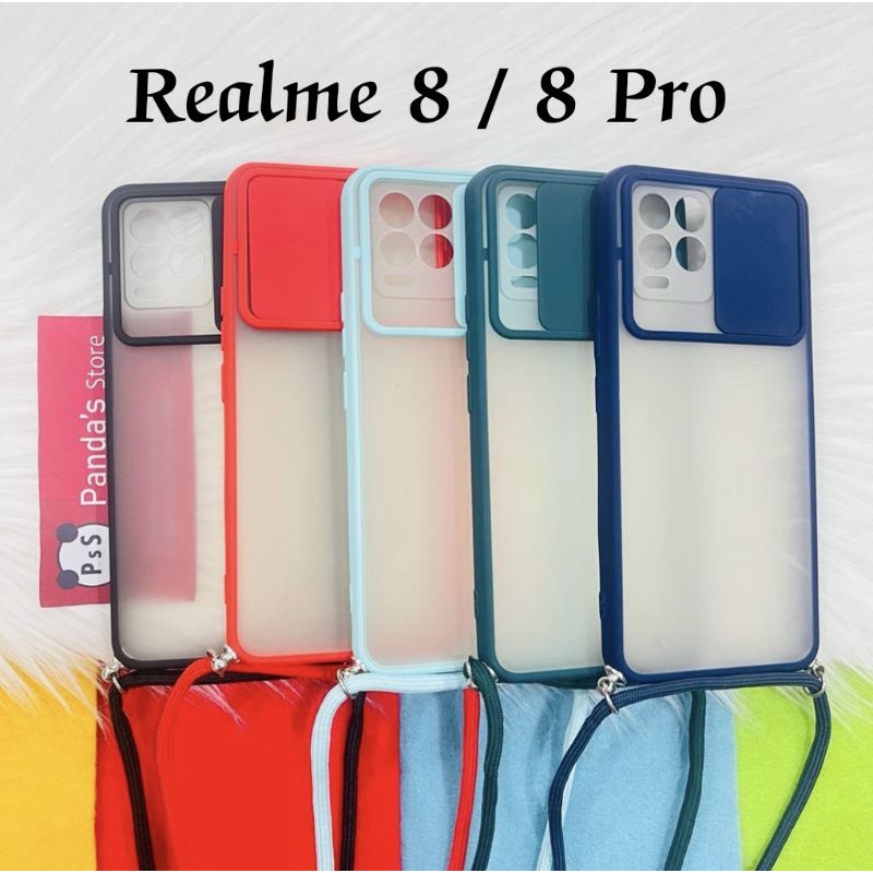 Realme 8 , 8 Pro Softcase dove sliding camera + Tali Laynard [Premium]